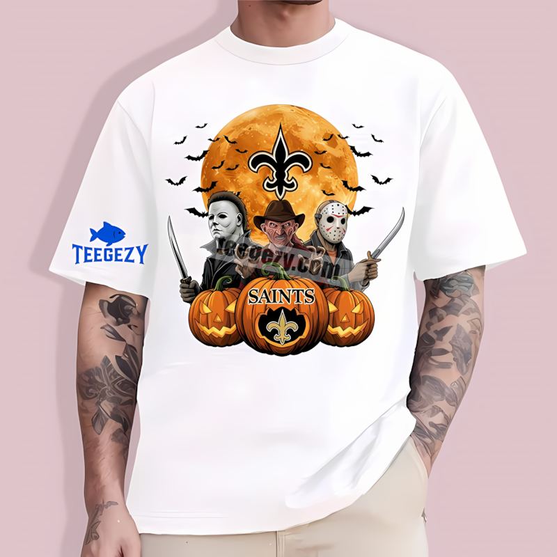 New Orleans Saints Halloween Color Fan T-Shirt New Orleans Saints Halloween Color Fan T-Shirt