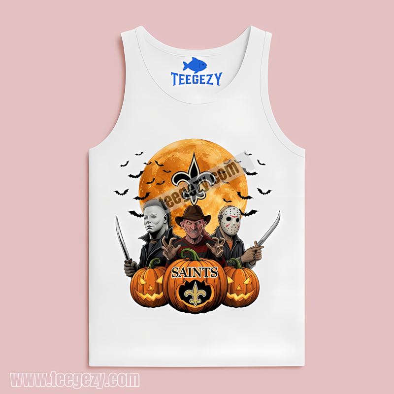 New Orleans Saints Halloween Color Fan Tanktop New Orleans Saints Halloween Color Fan Tanktop