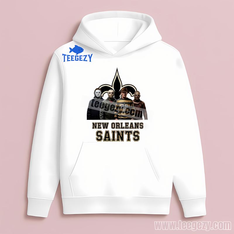 New Orleans Saints Halloween Horror Comfort Colors THoodie New Orleans Saints Halloween Horror Comfort Colors THoodie