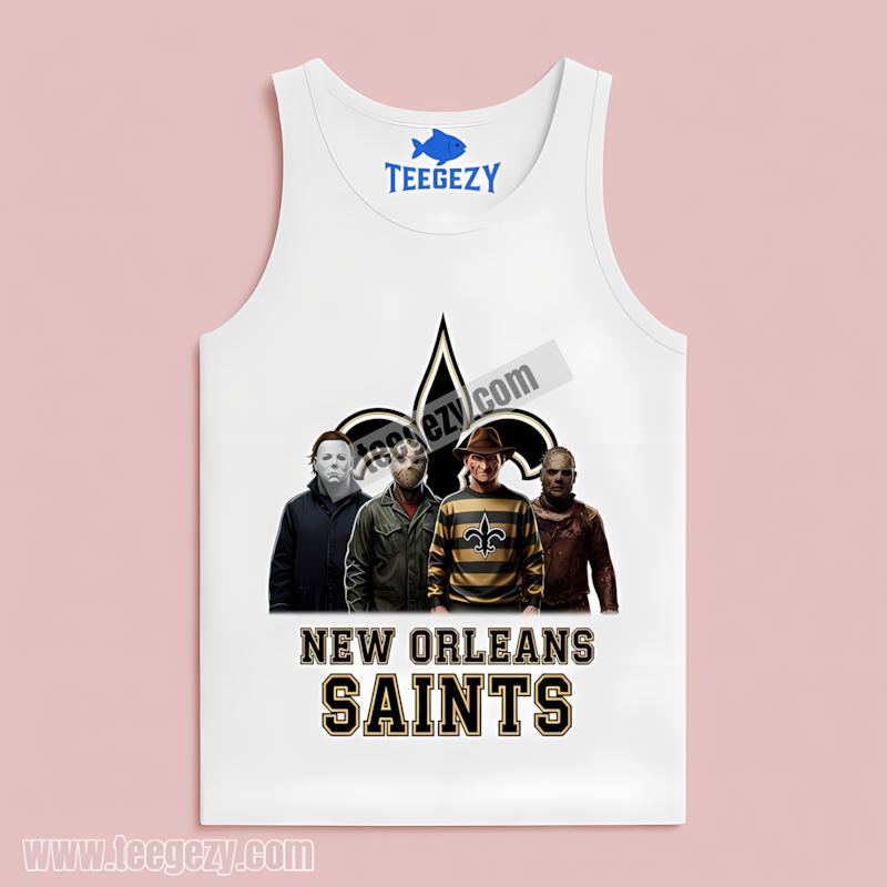 New Orleans Saints Halloween Horror Comfort Colors TTanktop New Orleans Saints Halloween Horror Comfort Colors TTanktop