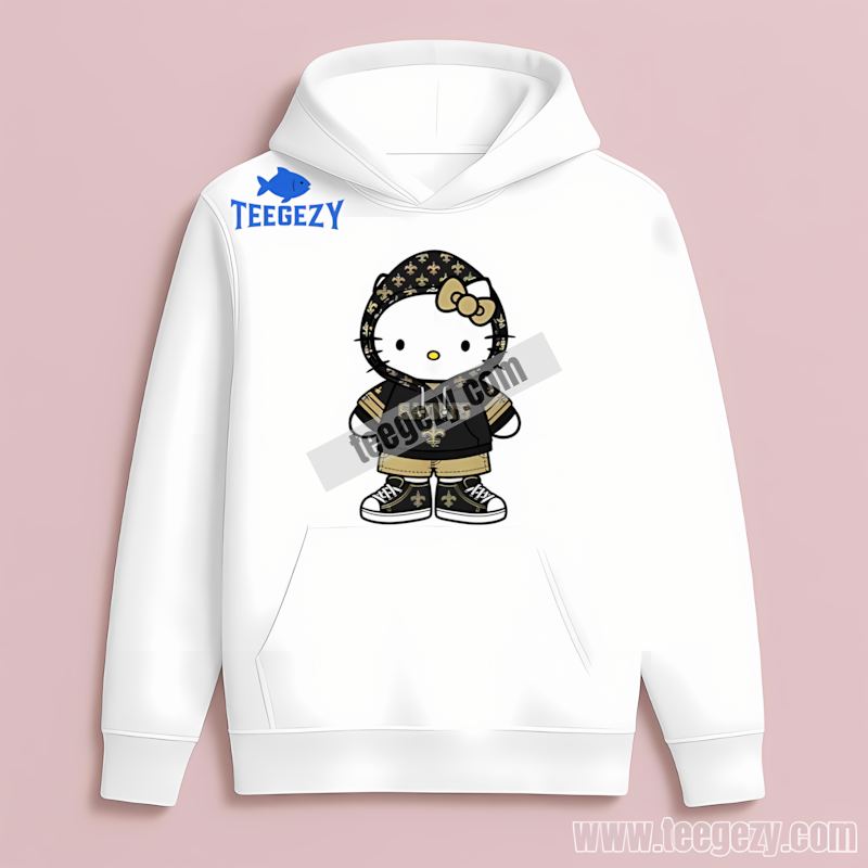 New Orleans Saints Hello Kitty Fan Hoodie New Orleans Saints Hello Kitty Fan Hoodie