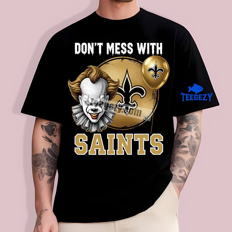 New Orleans Saints Pennywise Halloween Fan T-Shirt New Orleans Saints Pennywise Halloween Fan T-Shirt