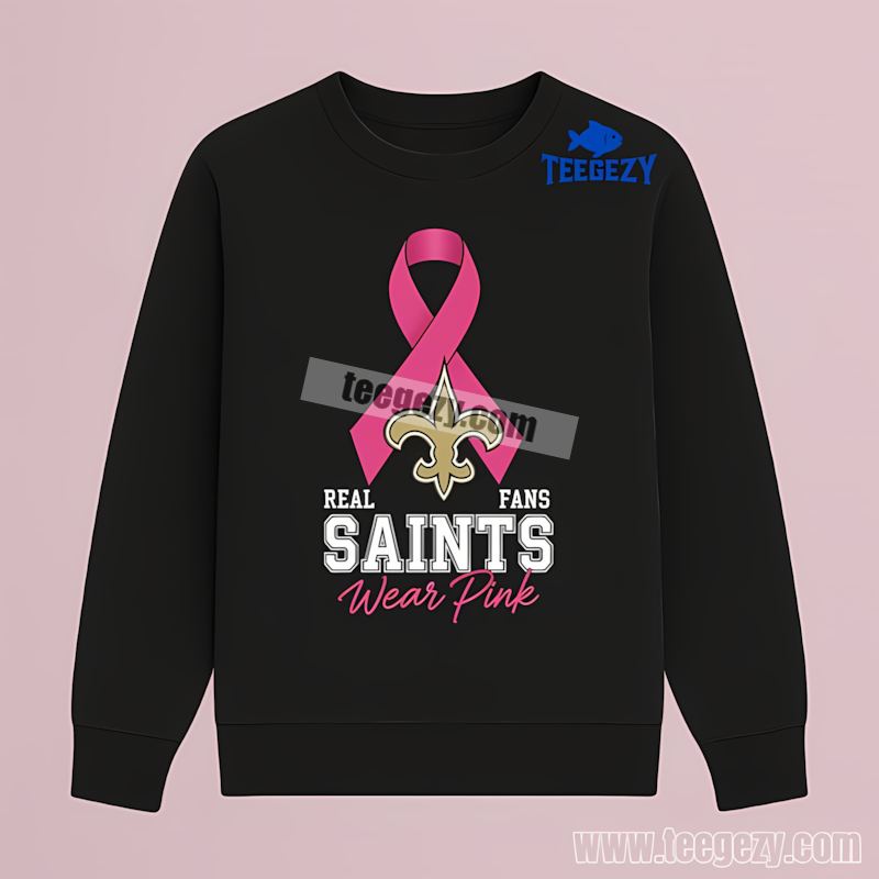 New Orleans Saints Pink Breast Cancer Awareness Unisex Long Sleeve New Orleans Saints Pink Breast Cancer Awareness Unisex Long Sleeve