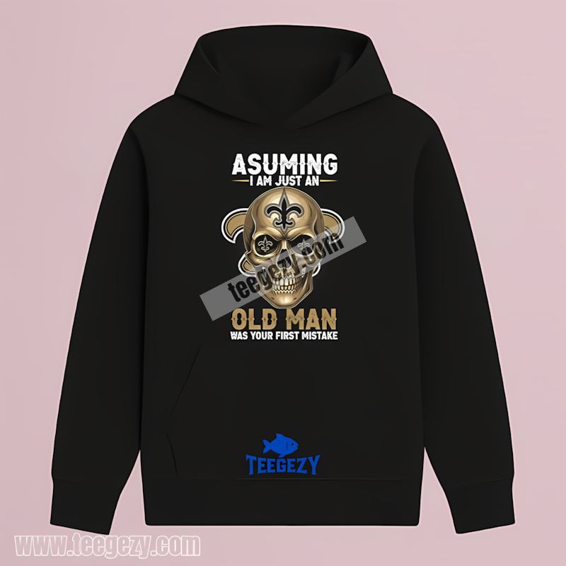 New Orleans Saints Skull Fan Hoodie For Old Man New Orleans Saints Skull Fan Hoodie For Old Man