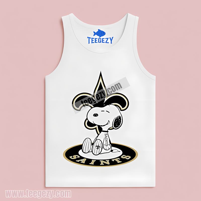 New Orleans Saints Snoopy Tattoo Logo Funny Fan Tanktop New Orleans Saints Snoopy Tattoo Logo Funny Fan Tanktop