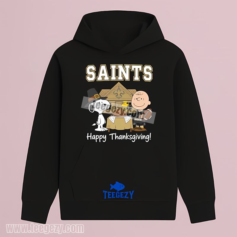New Orleans Saints Snoopy Thanksgiving Fan Hoodie New Orleans Saints Snoopy Thanksgiving Fan Hoodie