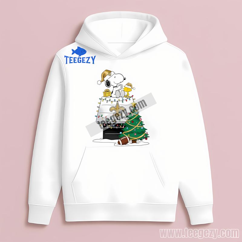 New Orleans Saints Snoopy Woodstock Christmas Hoodie New Orleans Saints Snoopy Woodstock Christmas Hoodie