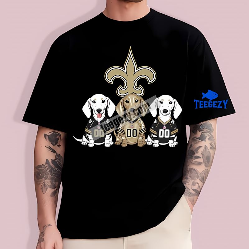 New Orleans Saints Vintage Dachshund Dog T-Shirt New Orleans Saints Vintage Dachshund Dog T-Shirt