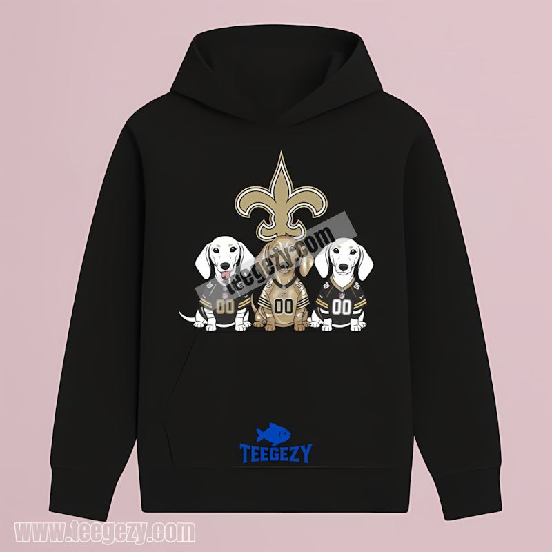 New Orleans Saints Vintage Dachshund Dog Hoodie New Orleans Saints Vintage Dachshund Dog Hoodie