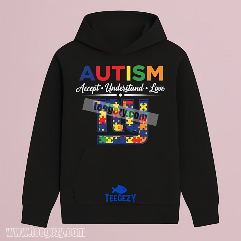 New York Giants Autism Awareness Fan Hoodie Accept Understand New York Giants Autism Awareness Fan Hoodie Accept Understand