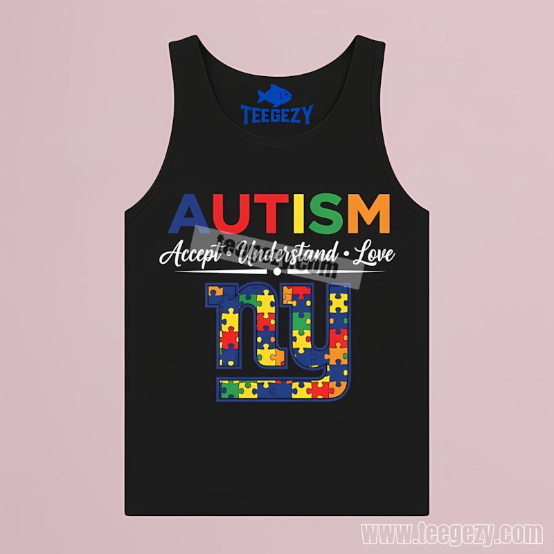 New York Giants Autism Awareness Fan Tanktop Accept Understand New York Giants Autism Awareness Fan Tanktop Accept Understand