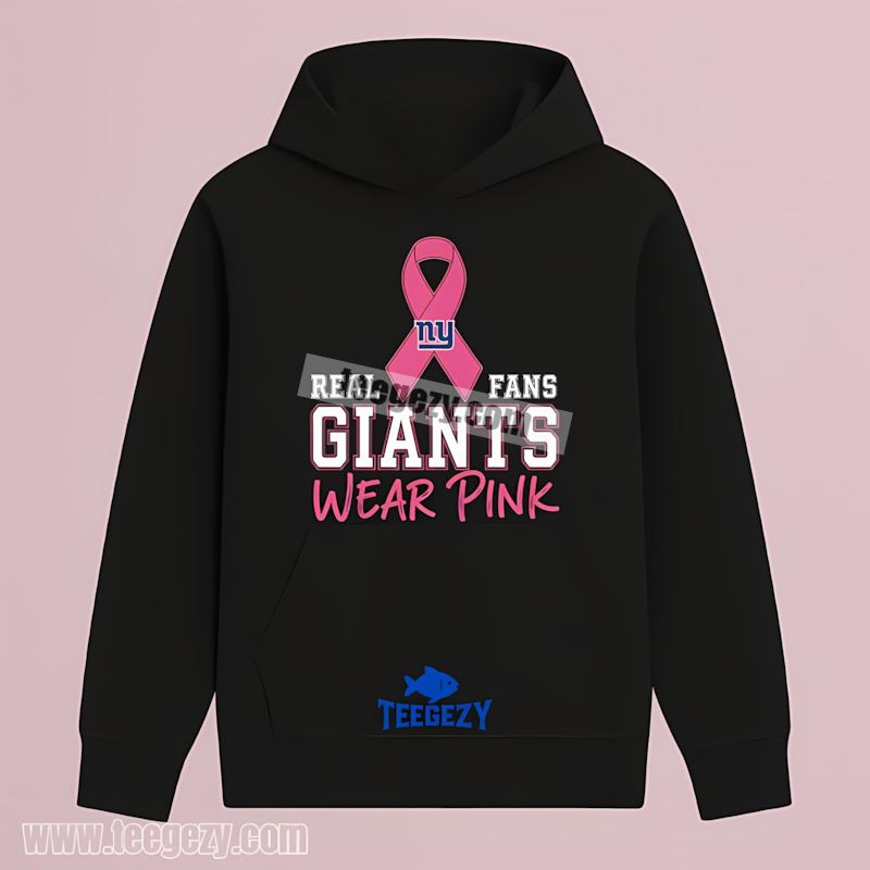 New York Giants Breast Cancer Awareness Pink Fan Hoodie New York Giants Breast Cancer Awareness Pink Fan Hoodie