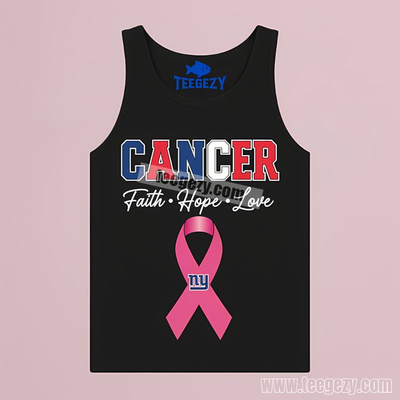 New York Giants Cancer Awareness Faith Hope Love TTanktop New York Giants Cancer Awareness Faith Hope Love TTanktop