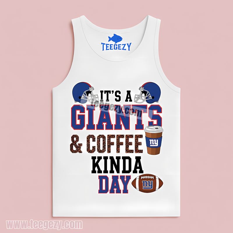 New York Giants Coffee Kinda Day Fan Tanktop New York Giants Coffee Kinda Day Fan Tanktop