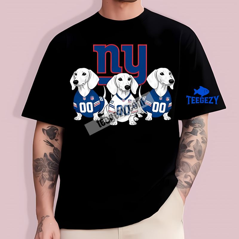 New York Giants Dachshund Dogs Long Sleeve T-Shirt New York Giants Dachshund Dogs Long Sleeve T-Shirt