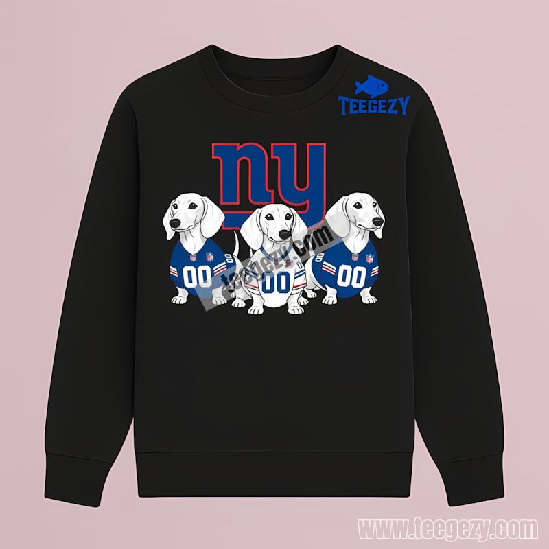 New York Giants Dachshund Dogs Long Sleeve Long Sleeve New York Giants Dachshund Dogs Long Sleeve Long Sleeve