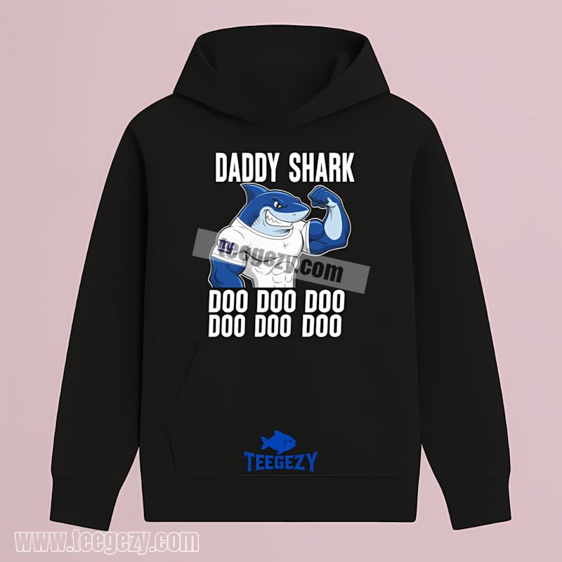 New York Giants Daddy Shark Vintage Fan Hoodie New York Giants Daddy Shark Vintage Fan Hoodie