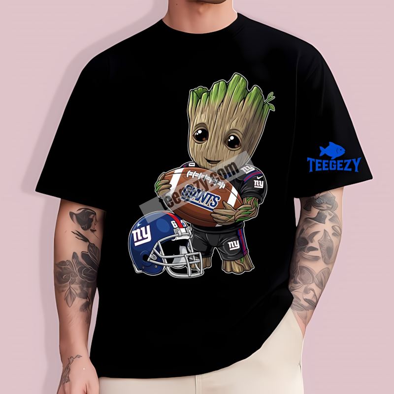 New York Giants Groot Football Fan T-Shirt New York Giants Groot Football Fan T-Shirt