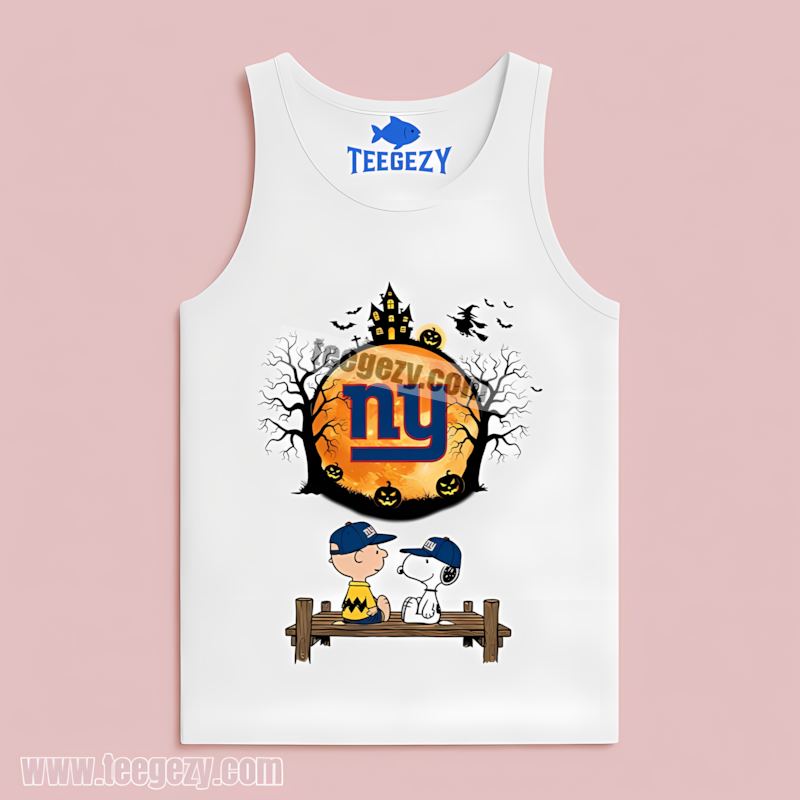 New York Giants Halloween Charlie Brown Snoopy TTanktop New York Giants Halloween Charlie Brown Snoopy TTanktop