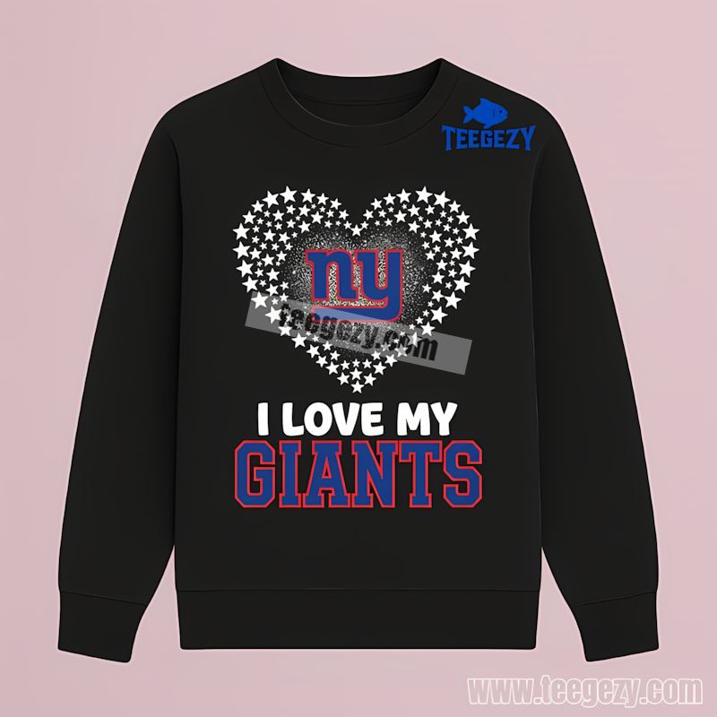 New York Giants I Love My Giants Heart TLong Sleeve New York Giants I Love My Giants Heart TLong Sleeve