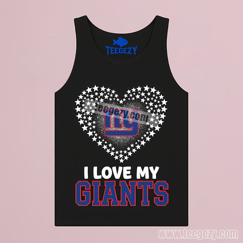New York Giants I Love My Giants Heart TTanktop New York Giants I Love My Giants Heart TTanktop