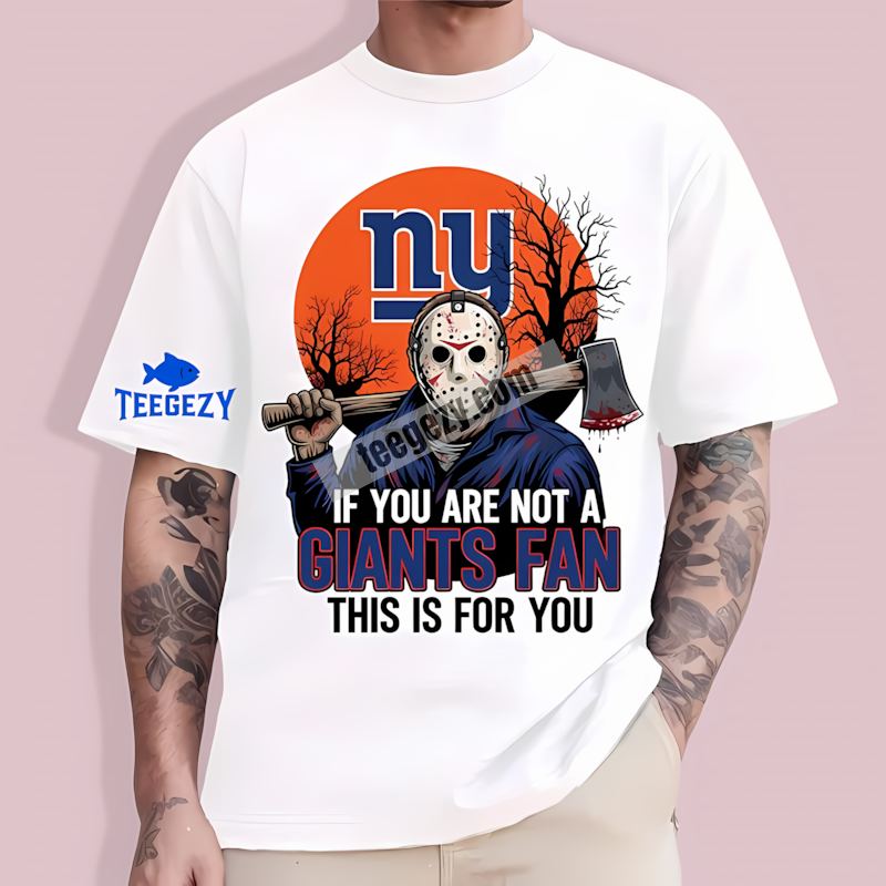 New York Giants Jason Voorhees Halloween Fan T-Shirt New York Giants Jason Voorhees Halloween Fan T-Shirt
