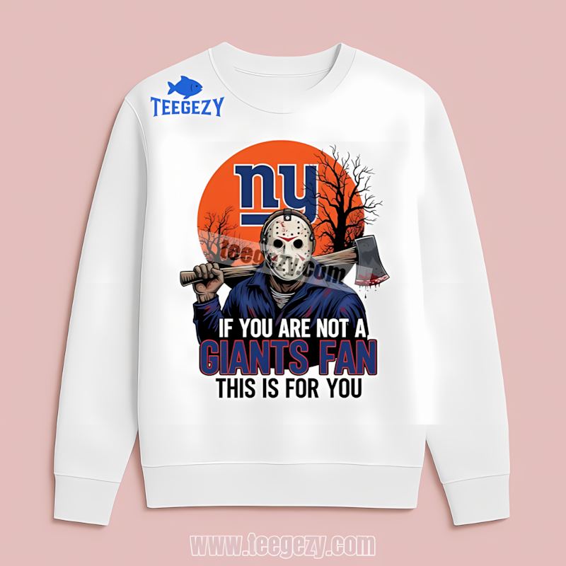 New York Giants Jason Voorhees Halloween Fan Long Sleeve New York Giants Jason Voorhees Halloween Fan Long Sleeve