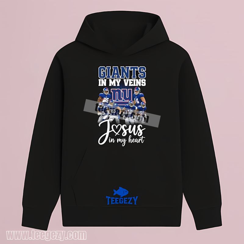 New York Giants Jesus In My Heart Fan Hoodie New York Giants Jesus In My Heart Fan Hoodie