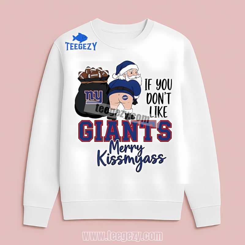 New York Giants Merry Kissmyass Santa Vintage TLong Sleeve New York Giants Merry Kissmyass Santa Vintage TLong Sleeve