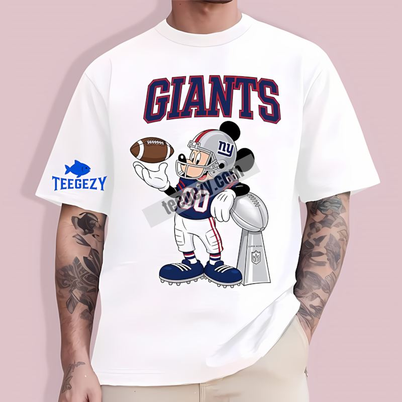 New York Giants Mickey Super Bowl Fan TT-Shirt Custom Cheap New York Giants Mickey Super Bowl Fan TT-Shirt Custom Cheap
