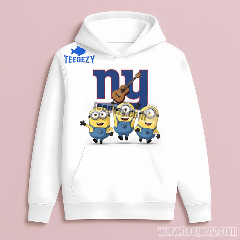 New York Giants Minions Comfort Colors Fan Hoodie New York Giants Minions Comfort Colors Fan Hoodie