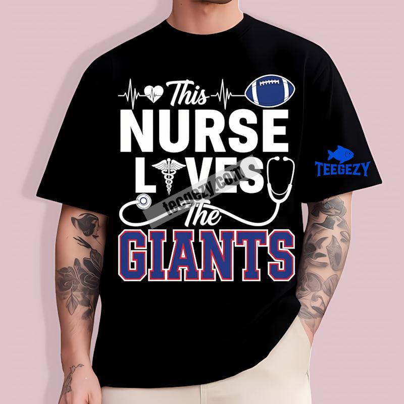 New York Giants Nurse Fan TT-Shirt Custom Affordable New York Giants Nurse Fan TT-Shirt Custom Affordable