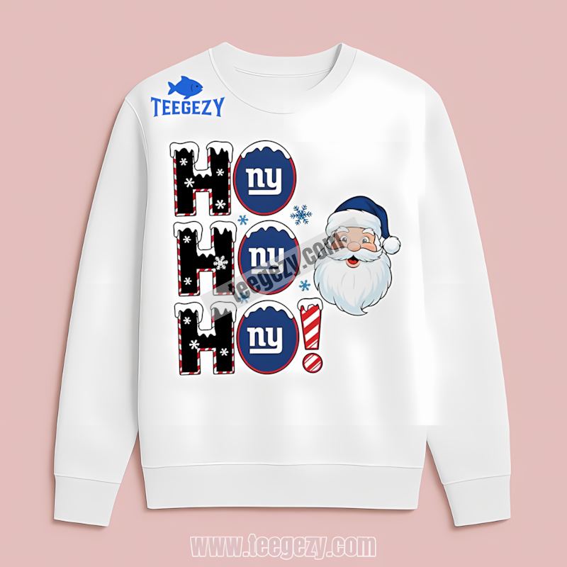 New York Giants Santa Christmas Fan Long Sleeve Custom Made New York Giants Santa Christmas Fan Long Sleeve Custom Made