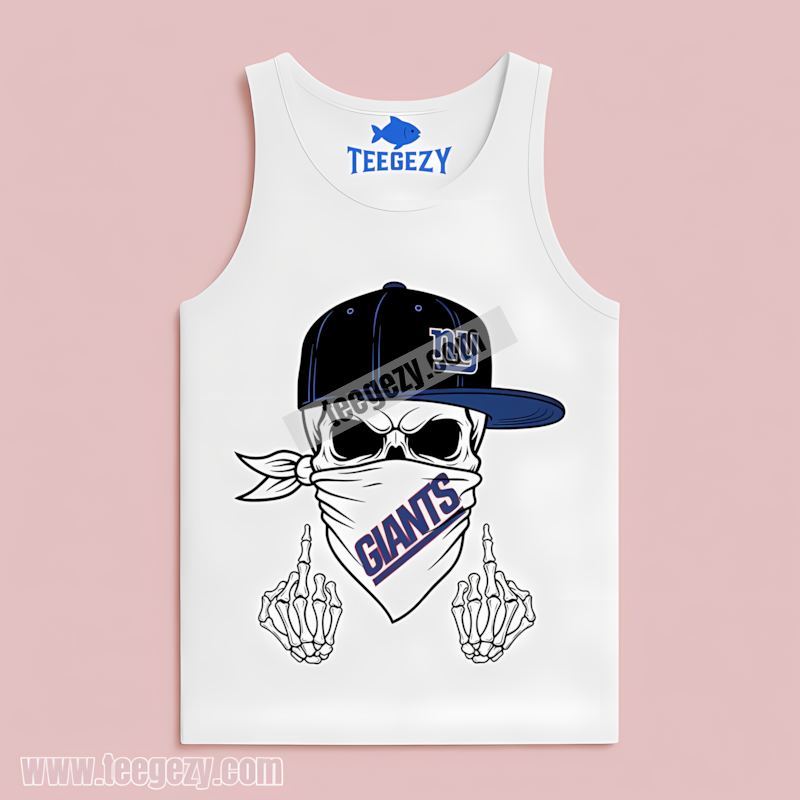 New York Giants Skull Bandana Fan Tanktop New York Giants Skull Bandana Fan Tanktop