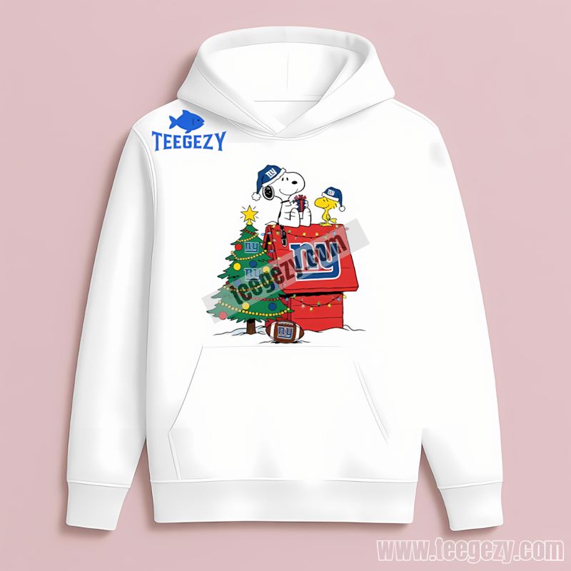 New York Giants Snoopy Woodstock Christmas Hoodie New York Giants Snoopy Woodstock Christmas Hoodie