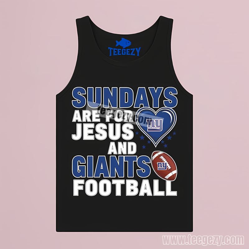 New York Giants Sundays Are For Jesus Football Fan Tanktop New York Giants Sundays Are For Jesus Football Fan Tanktop