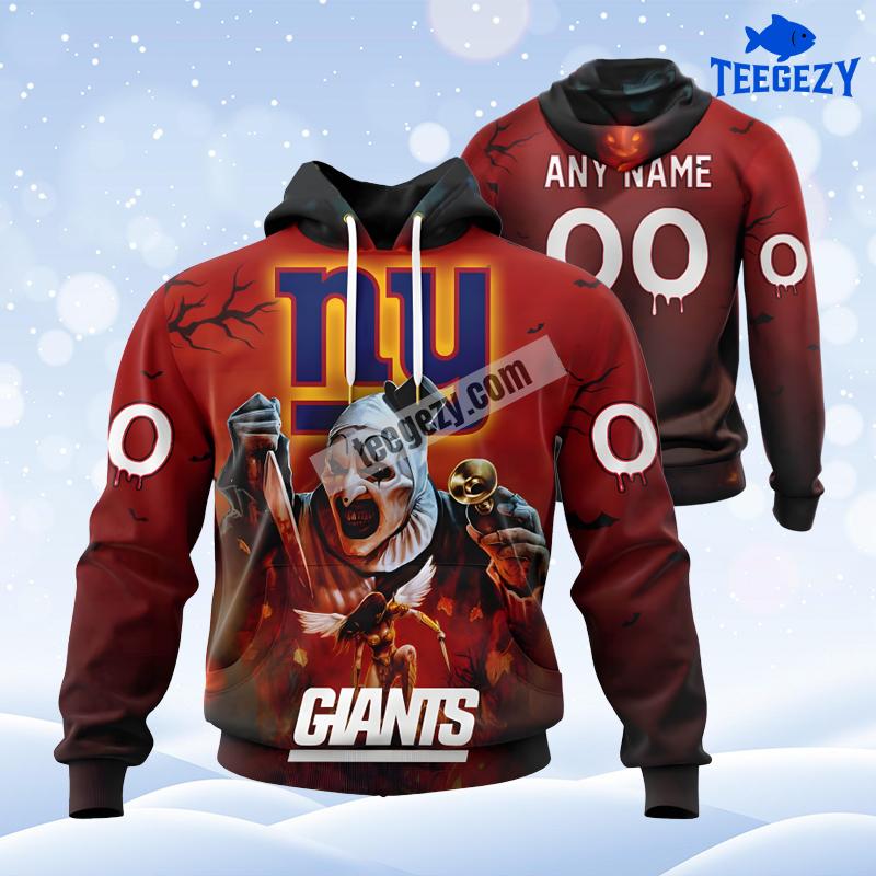 New York Giants Terrifier Ghoulish Red Personalized Print 3D Hoodie New York Giants Terrifier Ghoulish Red Personalized Print 3D Hoodie