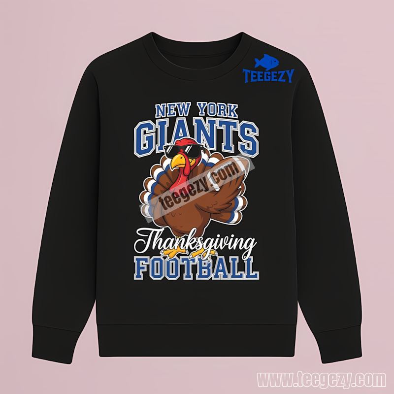 New York Giants Thanksgiving Turkey Short Sleeve Long Sleeve New York Giants Thanksgiving Turkey Short Sleeve Long Sleeve