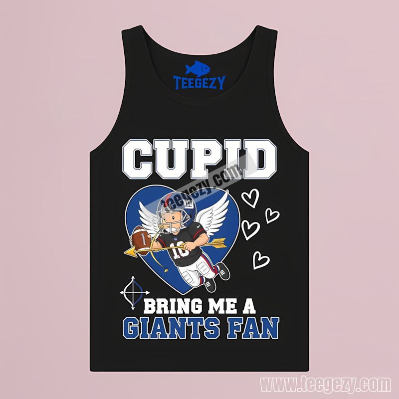 New York Giants Valentines Cupid Fan Sports Tanktop New York Giants Valentines Cupid Fan Sports Tanktop