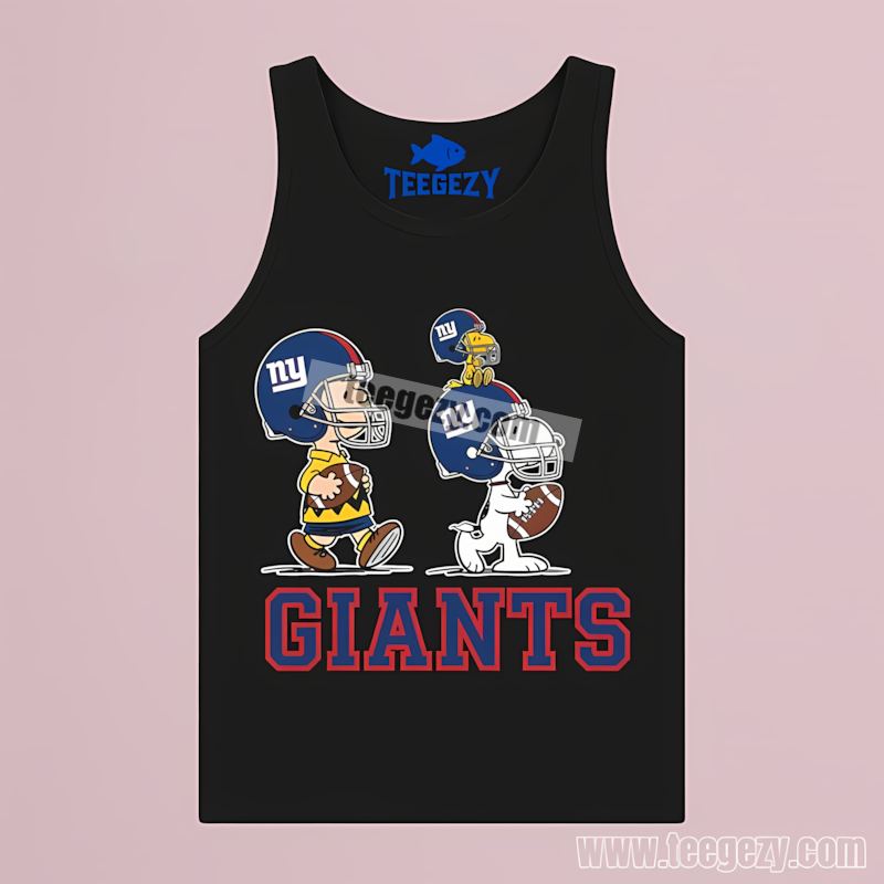 New York Giants Vintage Charlie Brown Snoopy TTanktop New York Giants Vintage Charlie Brown Snoopy TTanktop