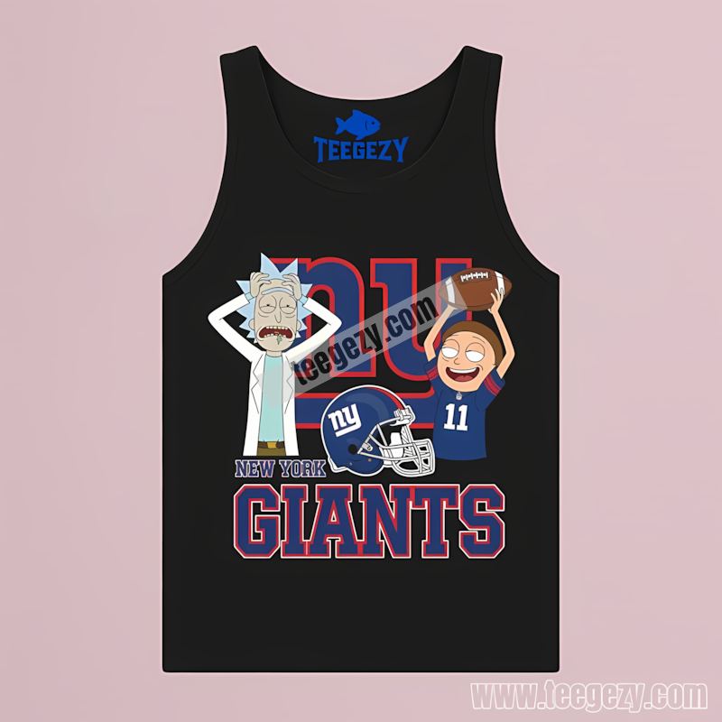 New York Giants Vs Rick And Morty Fan Tanktop New York Giants Vs Rick And Morty Fan Tanktop