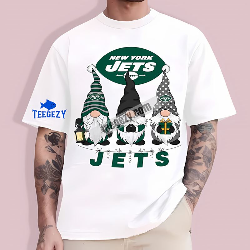 New York Jets Christmas Gnomes Fan T-Shirt New York Jets Christmas Gnomes Fan T-Shirt