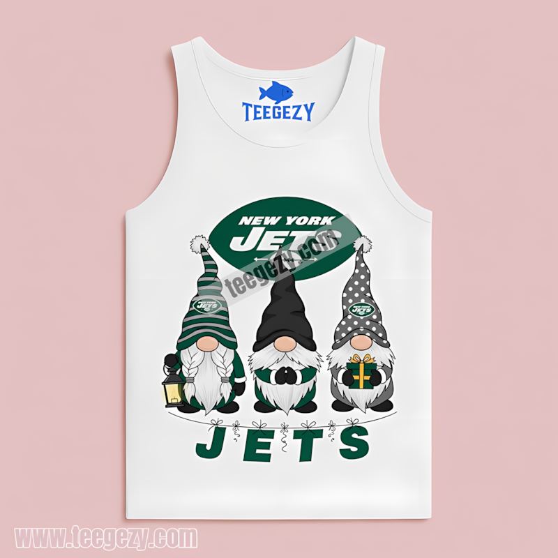 New York Jets Christmas Gnomes Fan Tanktop New York Jets Christmas Gnomes Fan Tanktop