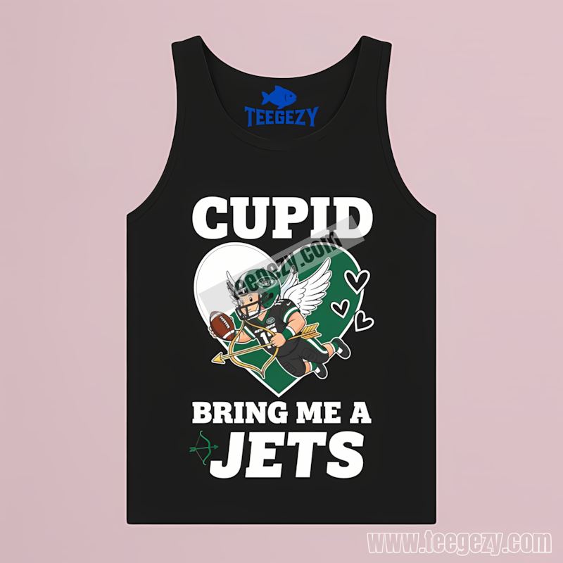 New York Jets Cupid Valentines Day TTanktop New York Jets Cupid Valentines Day TTanktop