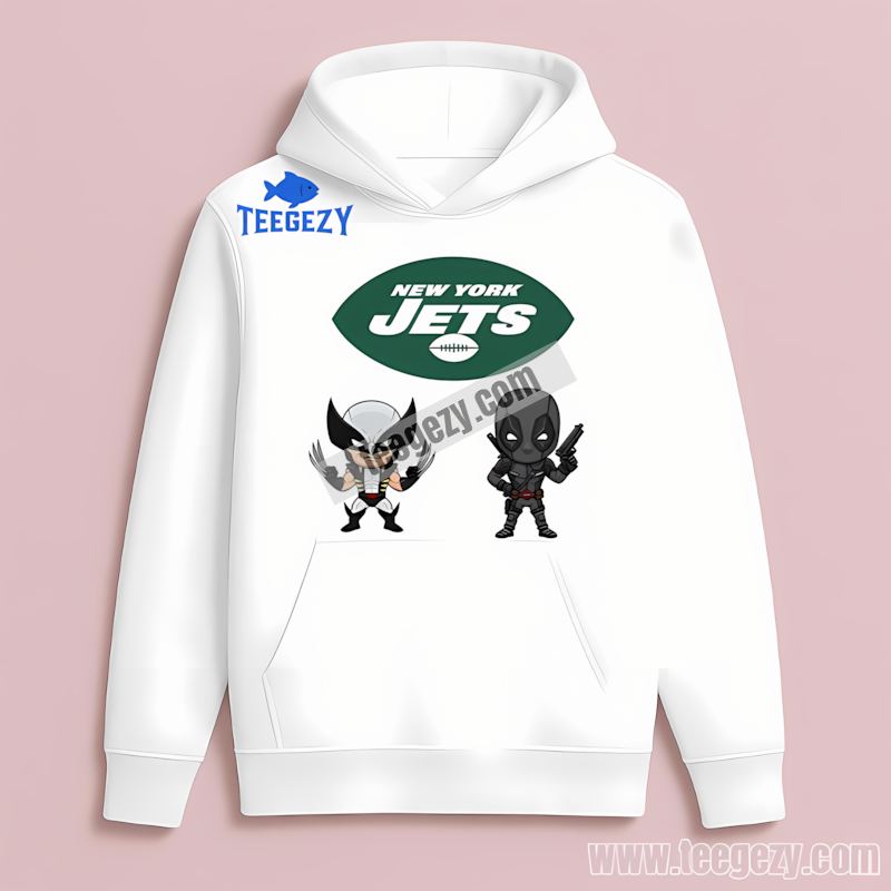 New York Jets Deadpool Wolverine Unisex Fan Hoodie New York Jets Deadpool Wolverine Unisex Fan Hoodie
