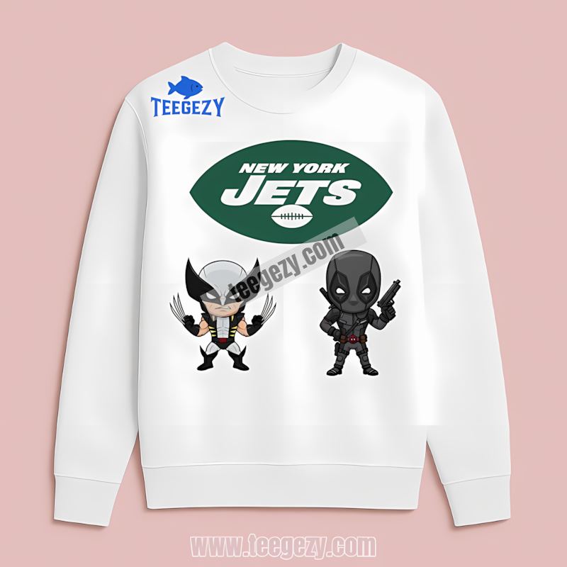 New York Jets Deadpool Wolverine Unisex Fan Long Sleeve New York Jets Deadpool Wolverine Unisex Fan Long Sleeve