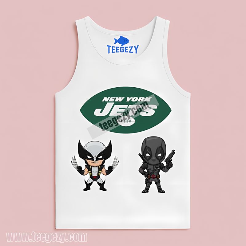 New York Jets Deadpool Wolverine Unisex Fan Tanktop New York Jets Deadpool Wolverine Unisex Fan Tanktop