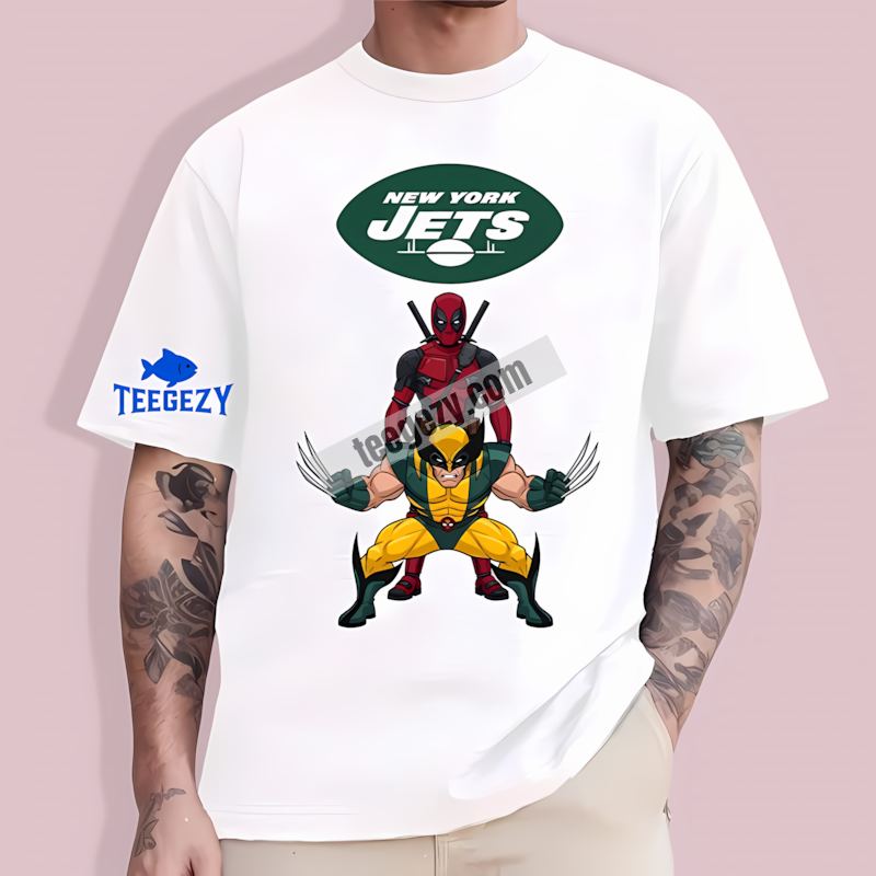 New York Jets Deadpool Wolverine Vintage Fan T-Shirt New York Jets Deadpool Wolverine Vintage Fan T-Shirt