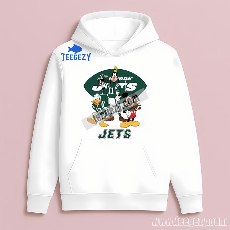 New York Jets Dri Fit Hoodie With Disney Mickey Donald Goofy New York Jets Dri Fit Hoodie With Disney Mickey Donald Goofy