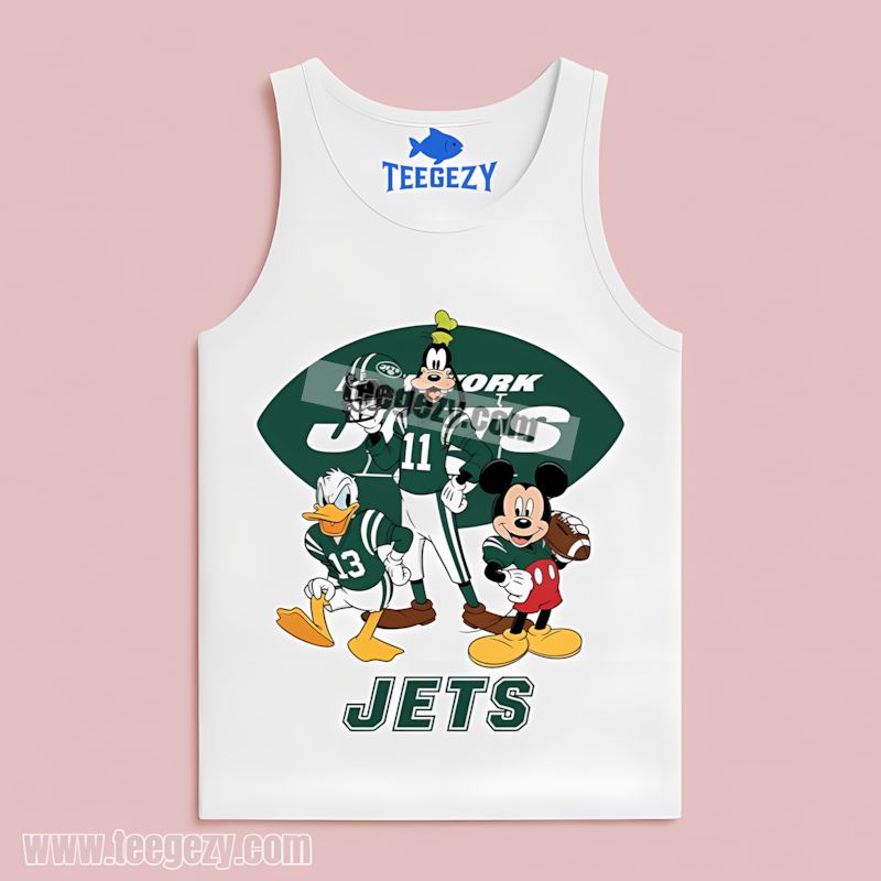 New York Jets Dri Fit Tanktop With Disney Mickey Donald Goofy New York Jets Dri Fit Tanktop With Disney Mickey Donald Goofy